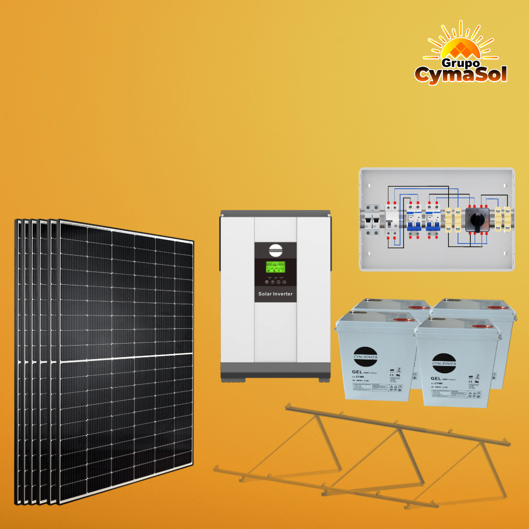INSULATED KIT 24V 1,82KWP 7500WH/DIA 5.5KWH AC 3KW