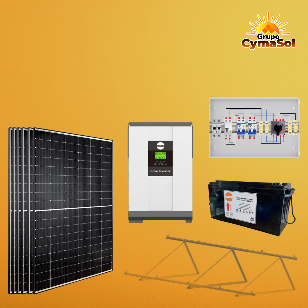INSULATED KIT 24V 1.36KWP 6000WH/DIA 5,12KWH AC 3KW